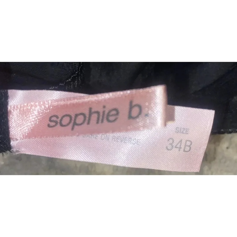 Sophie‎ B. Push-up Demi Black Bra, 34B New